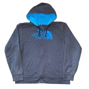 North Face Jacket Full Zip XL Blue Gray (L)